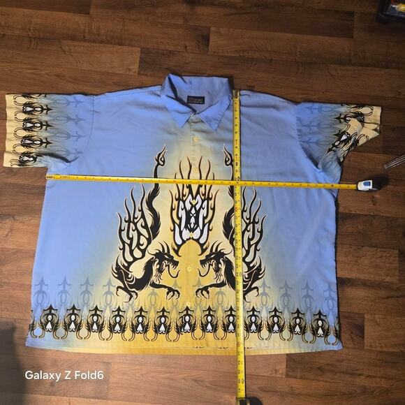 Blue and black dragons Harbor Bay butoon down size 3x - Picture 3 of 7